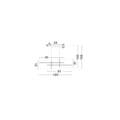 Závěsné LED svítidlo NOVA LUCE ANTAMA 40W 3200K 9081832 stmívatelné Triac