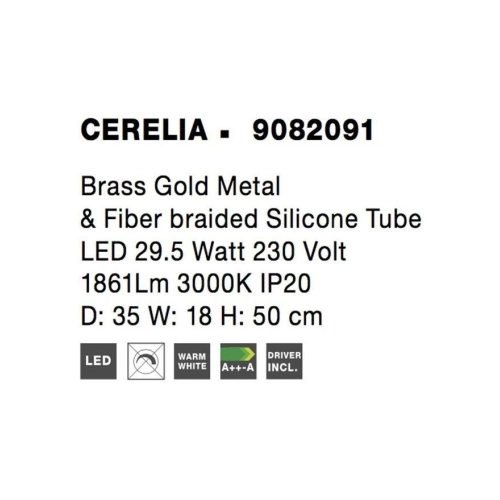 Nástěnné LED svítidlo NOVA LUCE CERELIA 29,5W 3000K 9082091 (obrázek 7)