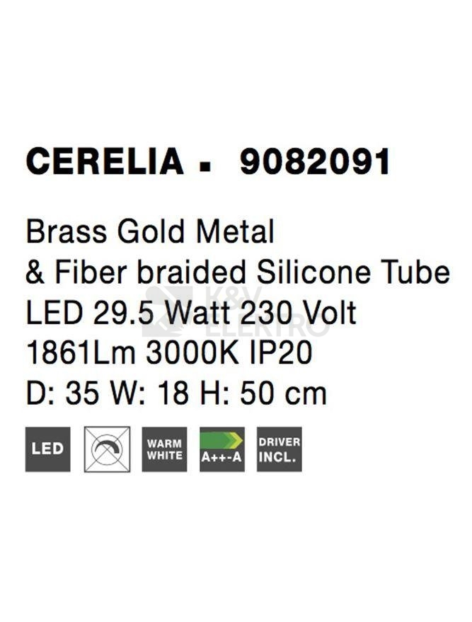 Obrázek produktu Nástěnné LED svítidlo NOVA LUCE CERELIA 29,5W 3000K 9082091 6