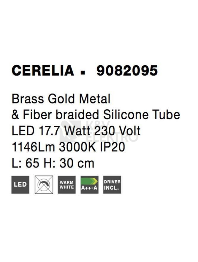 Obrázek produktu Stropní/nástěnné LED svítidlo NOVA LUCE CERELIA 17,7W 3000K 9082095 8