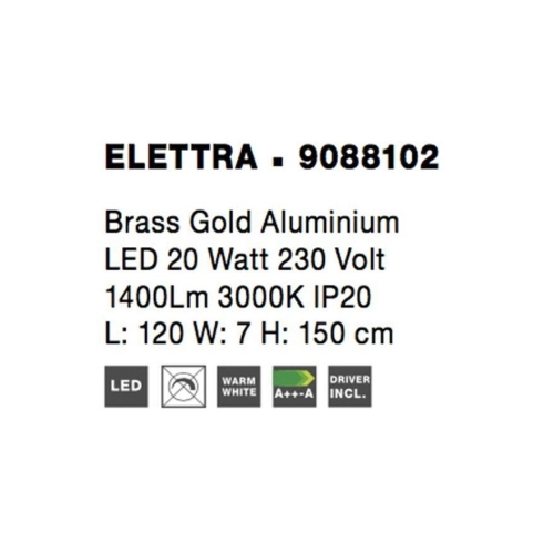 Závěsné LED svítidlo NOVA LUCE ELETTRA 20W 3000K 9088102 (obrázek 9)