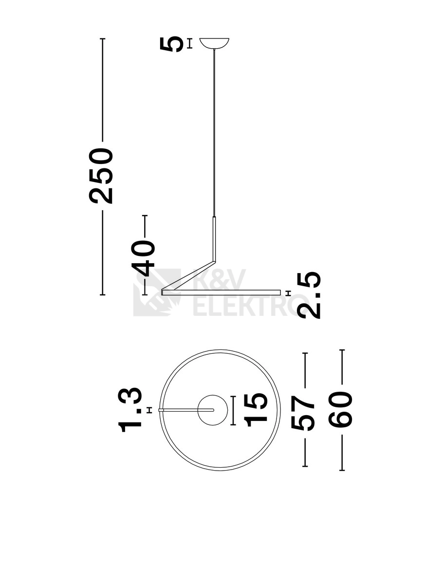 Obrázek produktu Závěsné LED svítidlo NOVA LUCE TILIA 31W 2700-3000-4000K 9088139 stmívatelné Triac 5
