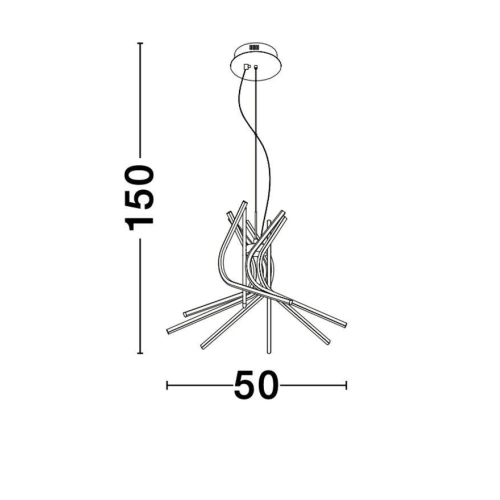 Závěsné LED svítidlo NOVA LUCE NARVI 50W 3000K 9100282 stmívatelné Triac (obrázek 5)