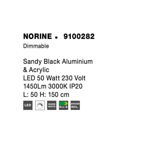 Závěsné LED svítidlo NOVA LUCE NARVI 50W 3000K 9100282 stmívatelné Triac (obrázek 8)