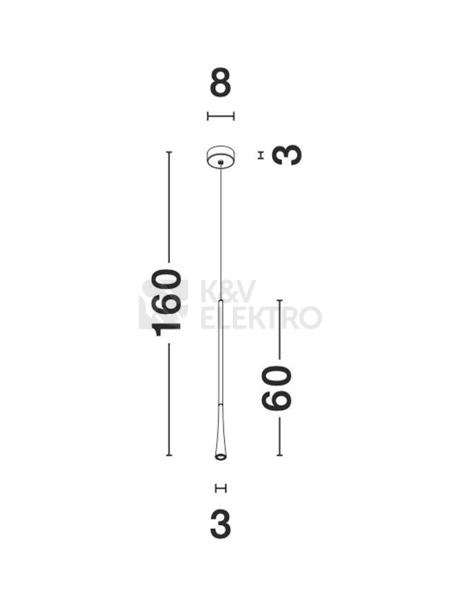 Obrázek produktu Závěsné LED svítidlo NOVA LUCE GOCCIO 6W 3000K 9102591 5