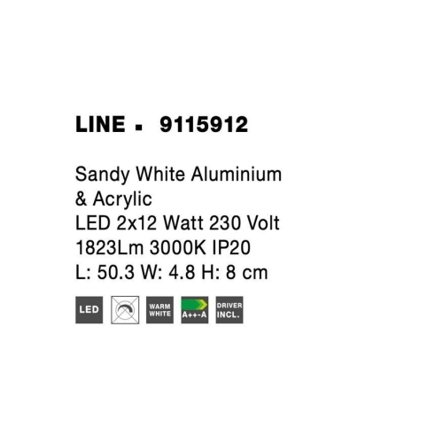 Nástěnné LED svítidlo NOVA LUCE LINE 2x12W 3000K 9115912 (obrázek 6)