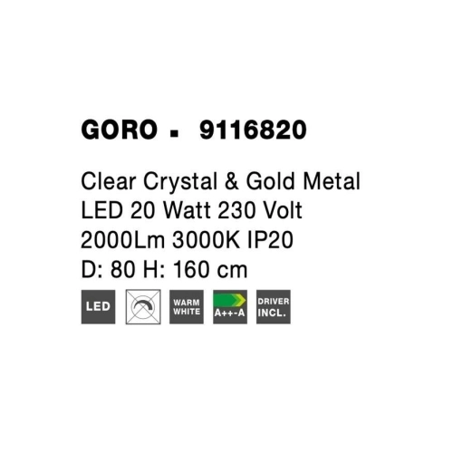 Závěsné LED svítidlo NOVA LUCE GORO 20W 3000K 9116820 (obrázek 7)