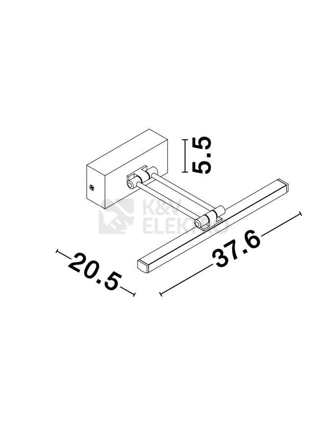 Obrázek produktu Nástěnné LED svítidlo NOVA LUCE MARNELL 12W 3000K 9117301 9