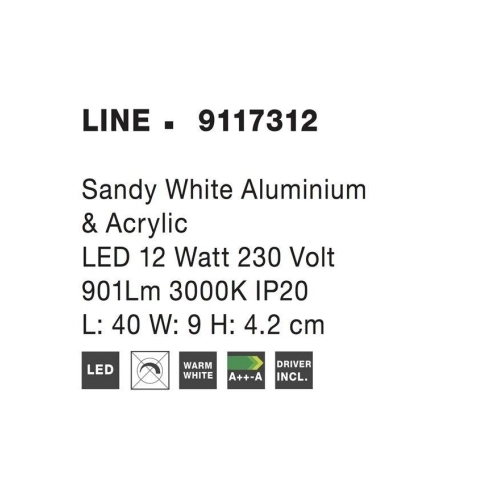 Nástěnné LED svítidlo NOVA LUCE LINE 12W 3000K 9117312 (obrázek 9)