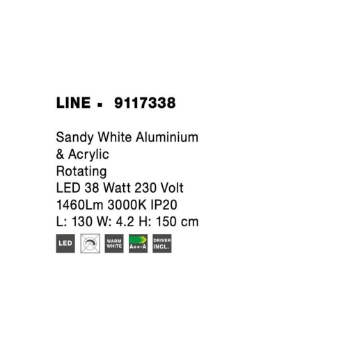 Závěsné LED svítidlo NOVA LUCE LINE 38W 3000K 9117338 (obrázek 7)