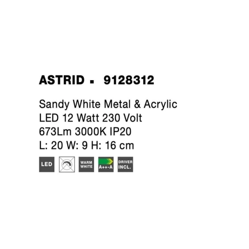 Nástěnné LED svítidlo NOVA LUCE ASTRID 12W 3000K 9128312 (obrázek 9)
