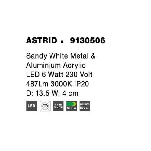 Nástěnné LED svítidlo NOVA LUCE ASTRID 6W 3000K 9130506 (obrázek 7)