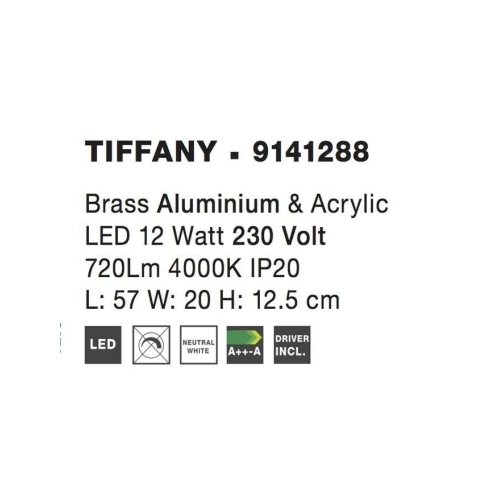 Nástěnné LED svítidlo NOVA LUCE TIFFANY 12W 4000K 9141288 (obrázek 4)