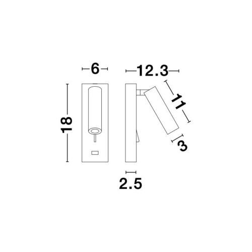 Nástěnné LED svítidlo NOVA LUCE FUSE 3W 3000K 9170101 (obrázek 8)