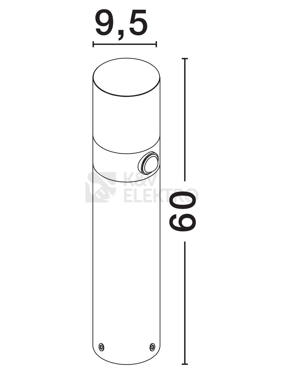 Obrázek produktu Sloupkové LED svítidlo NOVA LUCE PAUL 10W 3000K IP65 9176108 s pohybovým čidlem 5