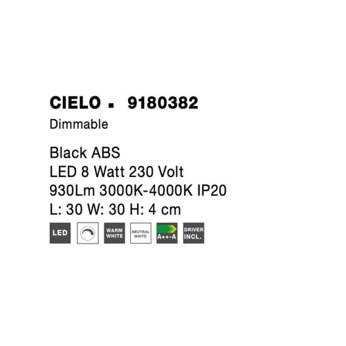 Stropní LED svítidlo NOVA LUCE CIELO 8W 3000-4000K 9180382 stmívatelné Triac (obrázek 9)