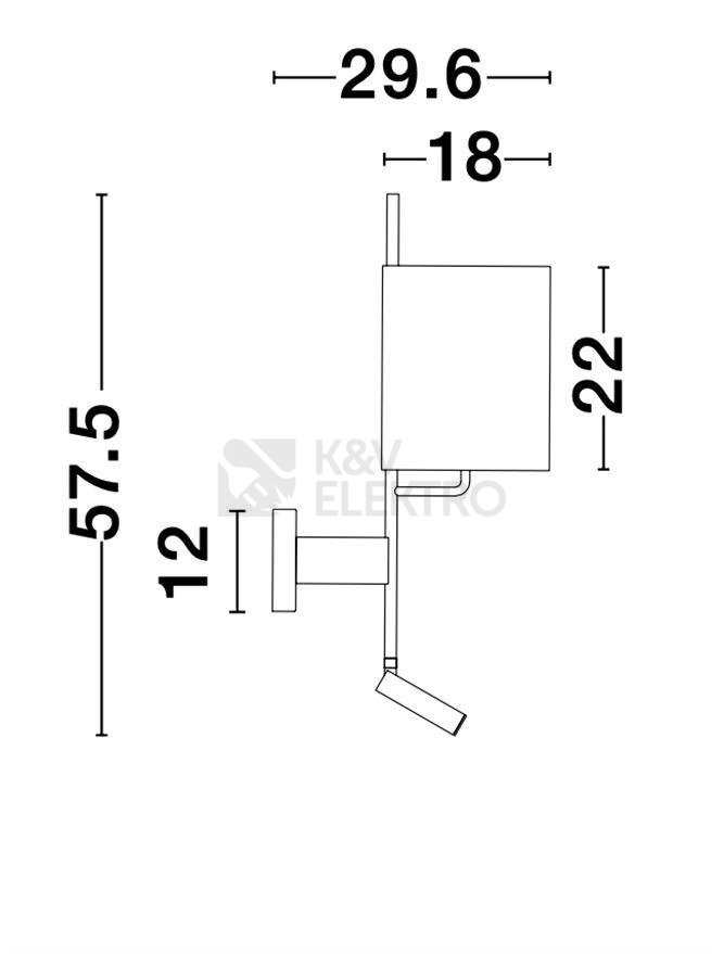Obrázek produktu Nástěnné svítidlo NOVA LUCE YAMA E27 + LED na čtení 3000K 9180512 bez žárovky 5