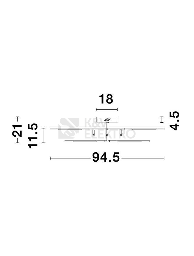 Obrázek produktu Stropní LED svítidlo NOVA LUCE RACCIO 50W 3000K 9180713 stmívatelné Triac 5