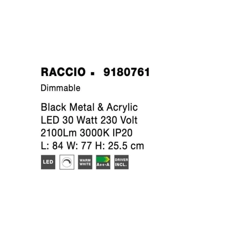 Stropní LED svítidlo NOVA LUCE RACCIO 32W 3000K 9180761 stmívatelné Triac (obrázek 9)
