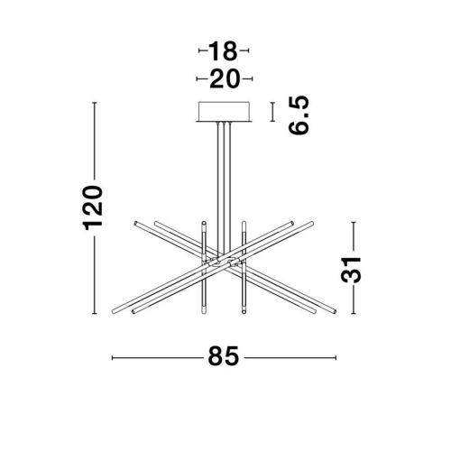 Závěsné LED svítidlo NOVA LUCE RACCIO 68W 3000K 9180782 stmívatelné Triac (obrázek 11)