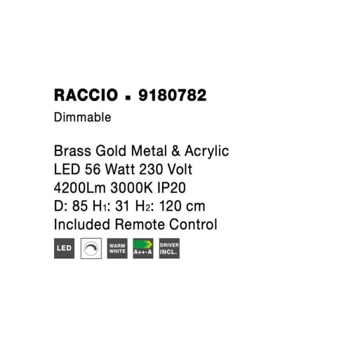Závěsné LED svítidlo NOVA LUCE RACCIO 68W 3000K 9180782 stmívatelné Triac (obrázek 7)