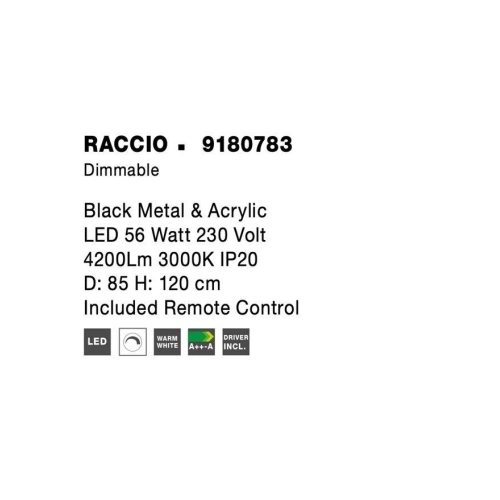 Závěsné LED svítidlo NOVA LUCE RACCIO 68W 3000K 9180783 stmívatelné Triac (obrázek 6)