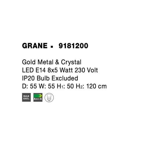 Závěsné svítidlo NOVA LUCE GRANE E14 9181200 bez žárovky (obrázek 6)