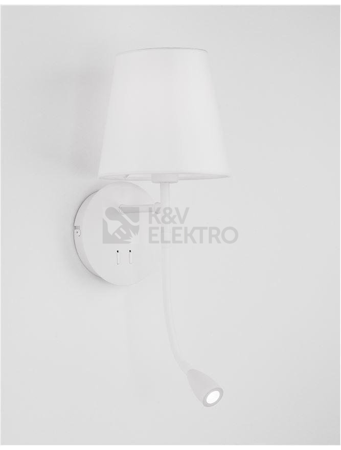 Obrázek produktu Nástěnné svítidlo NOVA LUCE NIA E27 + LED na čtení 3000K 9182371 bez žárovky 5