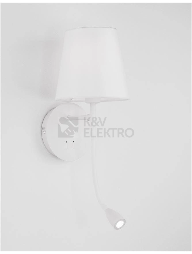 Obrázek produktu Nástěnné svítidlo NOVA LUCE NIA E27 + LED na čtení 3000K 9182371 bez žárovky 5