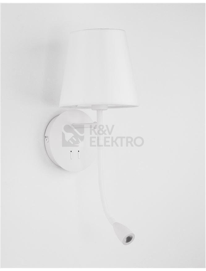 Obrázek produktu Nástěnné svítidlo NOVA LUCE NIA E27 + LED na čtení 3000K 9182371 bez žárovky 6