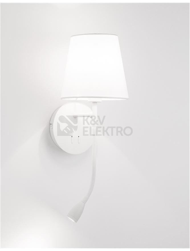 Obrázek produktu Nástěnné svítidlo NOVA LUCE NIA E27 + LED na čtení 3000K 9182371 bez žárovky 9