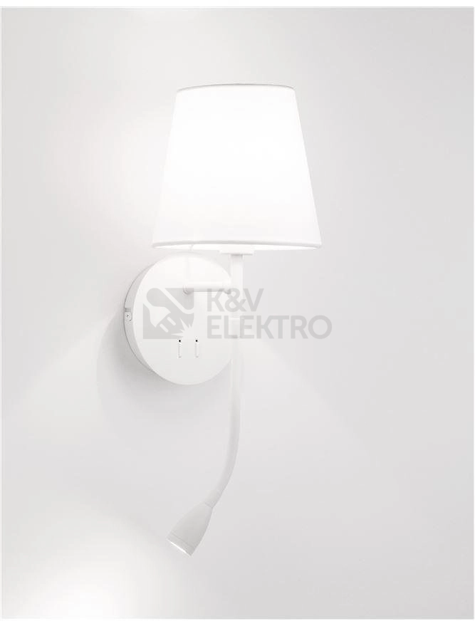 Obrázek produktu Nástěnné svítidlo NOVA LUCE NIA E27 + LED na čtení 3000K 9182371 bez žárovky 9