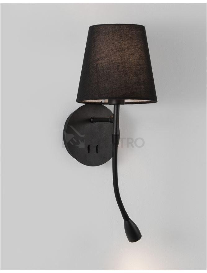 Obrázek produktu Nástěnné svítidlo NOVA LUCE NIA E27 + LED na čtení 3000K 9182372 bez žárovky 1