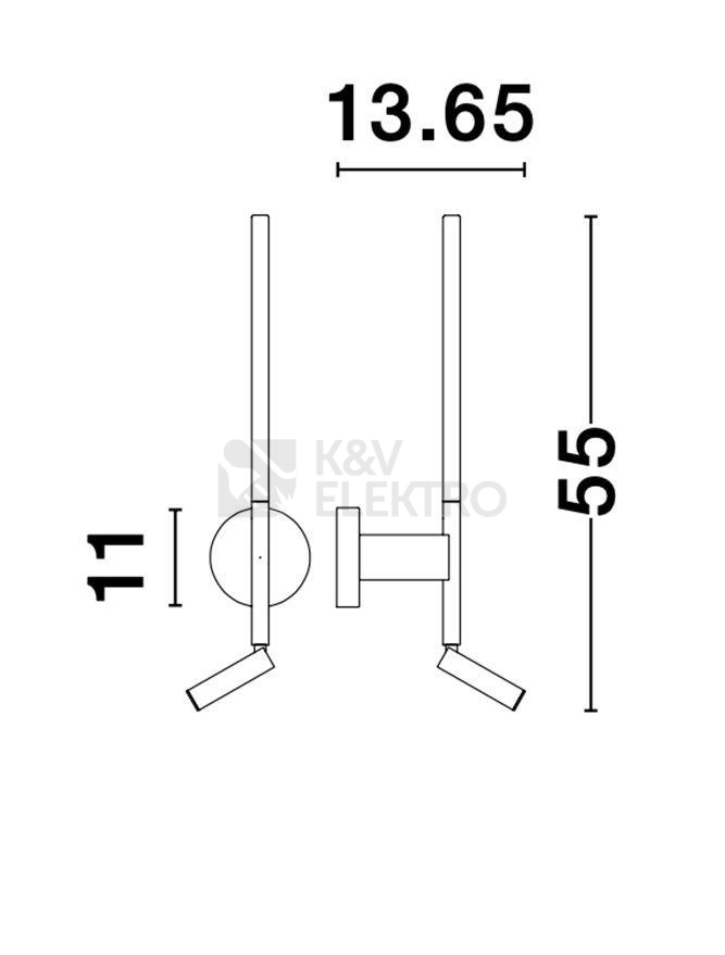 Obrázek produktu Nástěnné LED svítidlo NOVA LUCE HANDY 9W 3000K 9182812 1