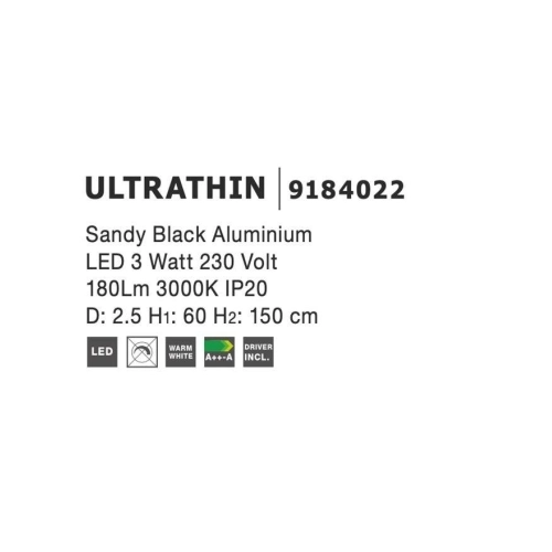 Závěsné LED svítidlo NOVA LUCE ULTRATHIN 3W 3000K 9184022 (obrázek 6)
