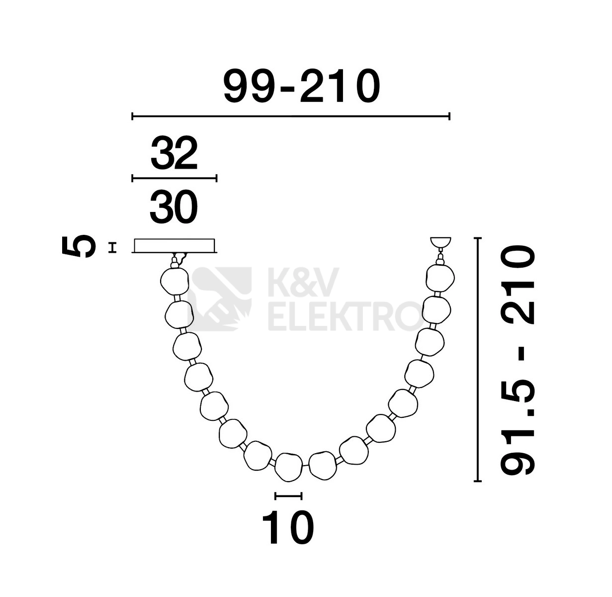 Obrázek produktu Závěsné LED svítidlo NOVA LUCE IFOS 71W 3000K 9186811 stmívatelné Triac 4