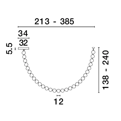 Závěsné LED svítidlo NOVA LUCE IFOS 119W 3000K 9186813 stmívatelné Triac (obrázek 3)
