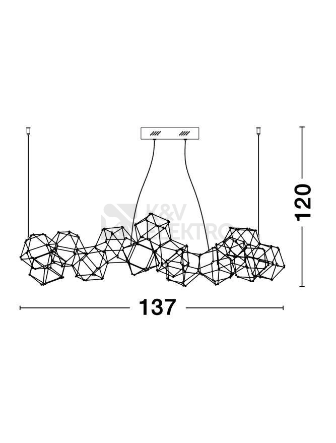 Obrázek produktu Závěsné LED svítidlo NOVA LUCE NEBULA 58W 3000K 9186814 5
