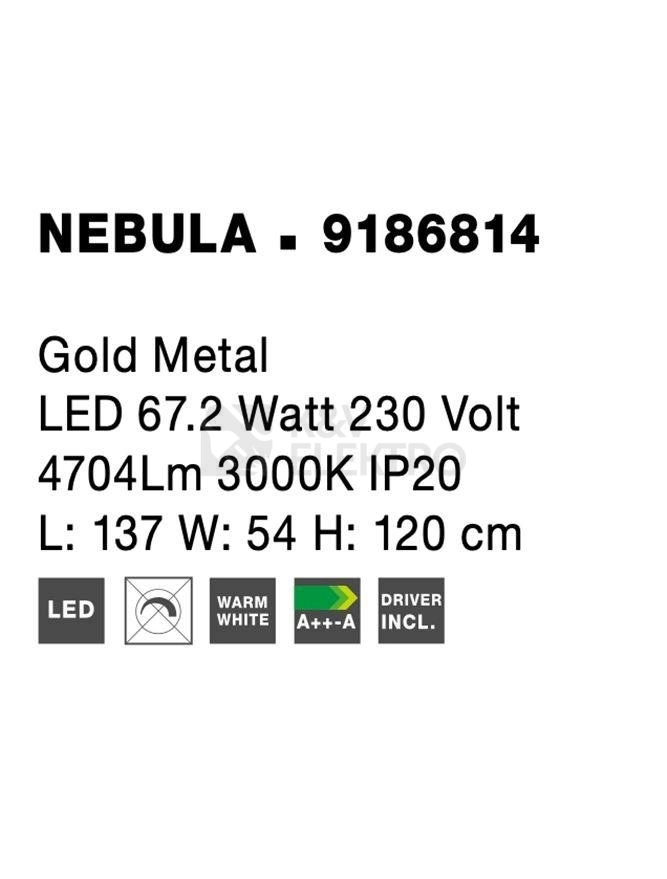 Obrázek produktu Závěsné LED svítidlo NOVA LUCE NEBULA 58W 3000K 9186814 6