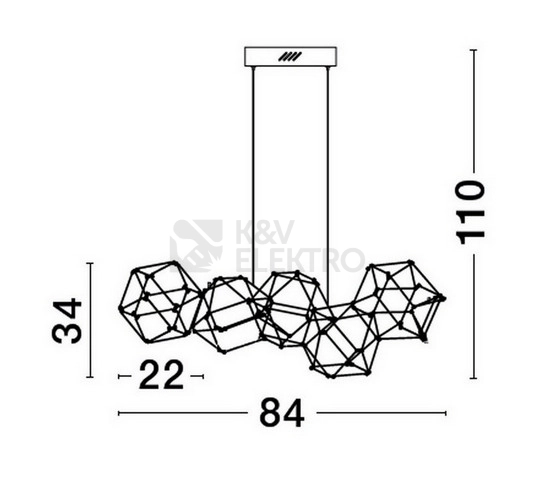 Obrázek produktu Závěsné LED svítidlo NOVA LUCE NEBULA 25W 3000K 9186900 1