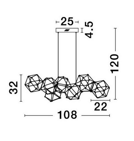 Závěsné LED svítidlo NOVA LUCE NEBULA 34W 3000K 9186902