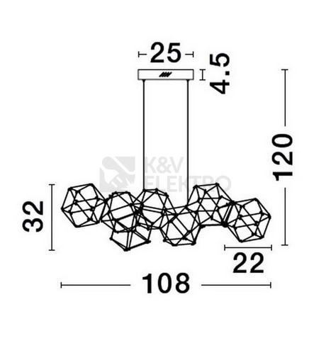 Obrázek produktu Závěsné LED svítidlo NOVA LUCE NEBULA 34W 3000K 9186902 1