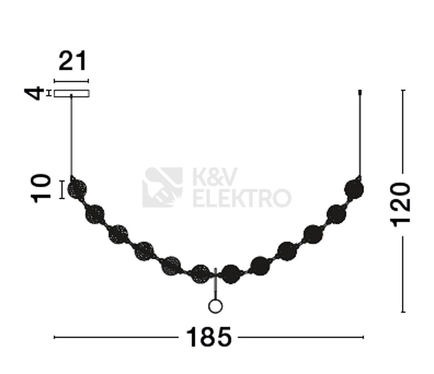 Obrázek produktu Závěsné LED svítidlo NOVA LUCE BRILLANTE 49W 3200K 9186911 stmívatelné Triac 3