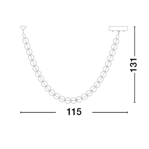 Závěsné LED svítidlo NOVA LUCE PERLA 69W 3000K 9186956 (obrázek 5)