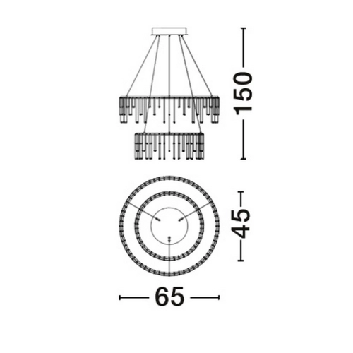 Závěsné LED svítidlo NOVA LUCE STELLAR 41W 3000K 9186968 stmívatelné Triac (obrázek 7)