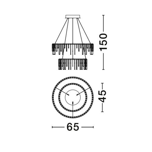 Závěsné LED svítidlo NOVA LUCE STELLAR 41W 3000K 9186969 stmívatelné Triac (obrázek 4)