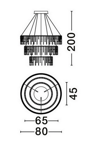 Závěsné LED svítidlo NOVA LUCE STELLAR 72W 3000K 9186971 stmívatelné Triac