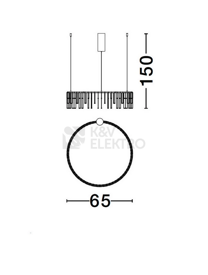 Obrázek produktu Závěsné LED svítidlo NOVA LUCE STELLAR 26W 3000K 9186974 stmívatelné Triac 4
