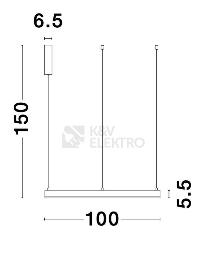 Obrázek produktu Závěsné LED svítidlo NOVA LUCE MOTIF 60W 3000K 9190655 stmívatelné Triac 5
