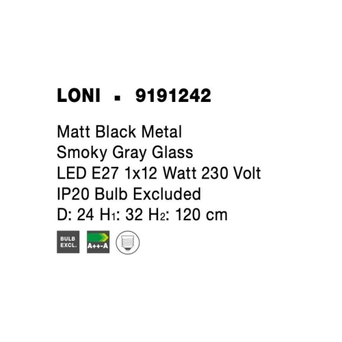 Závěsné svítidlo NOVA LUCE LONI E27 9191242 bez žárovky (obrázek 11)